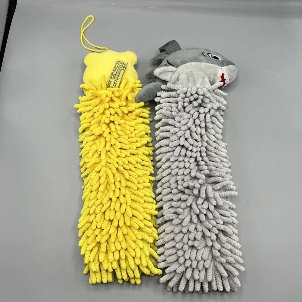 2 Norwex Kids Hand Towel Pet To Dry Microfiber Tiger and Shark Lot